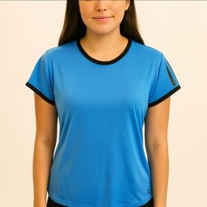 Adidas Teal Dri-fit Mermaidcore Sportswear Logo Atheleisure Blokecore Sz Lg